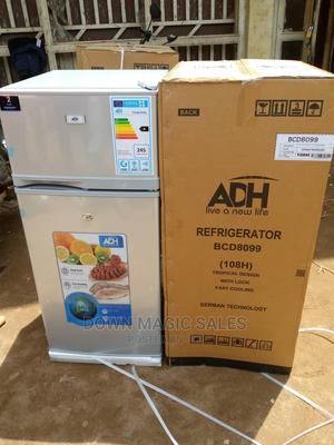 ADH 108 Litres Double Door Top Freezer Refrigerator – Silver
