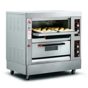 Double Large Electric 2 Deck 4 Tray Oven