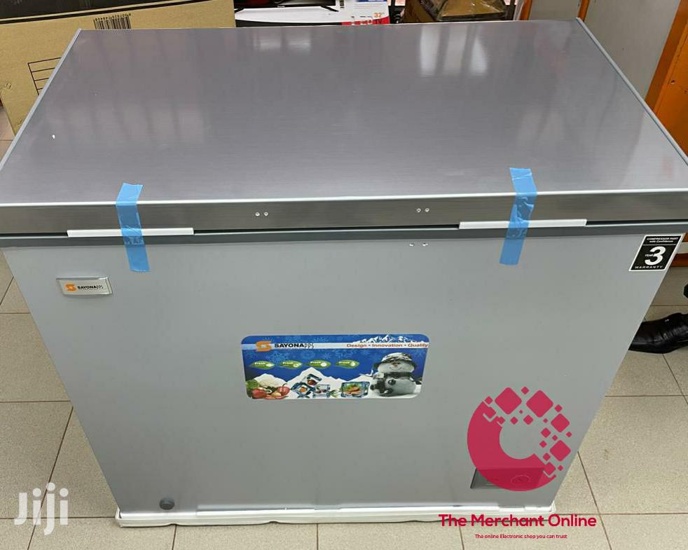 Sayona chest freezer 250litres silver color