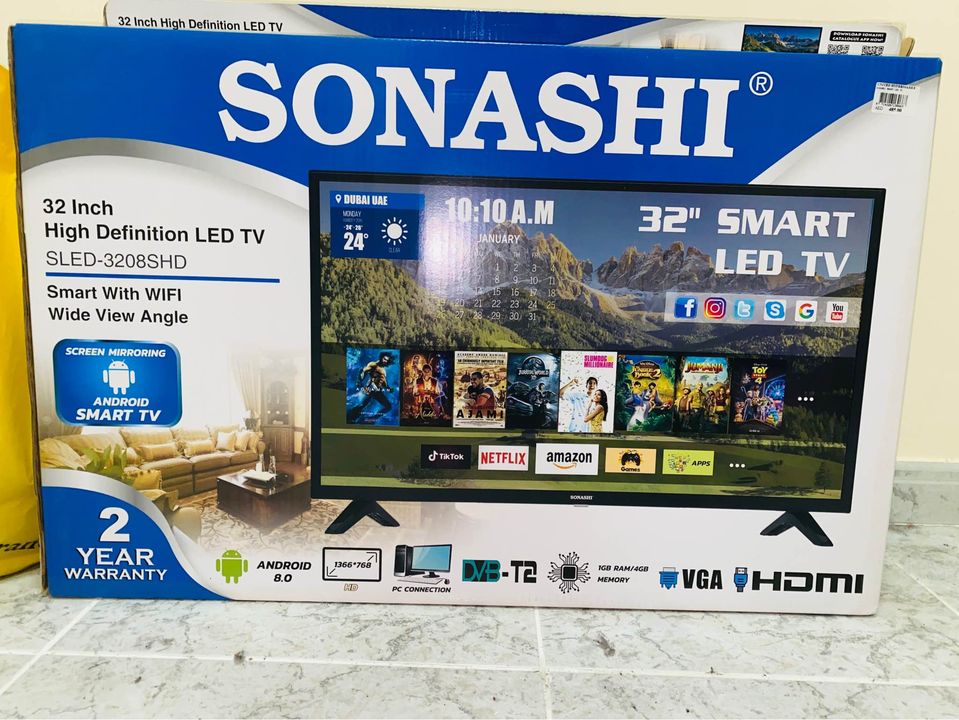Sonashi 32 Inch HD Smart Tv with Free to air Digital Receiver