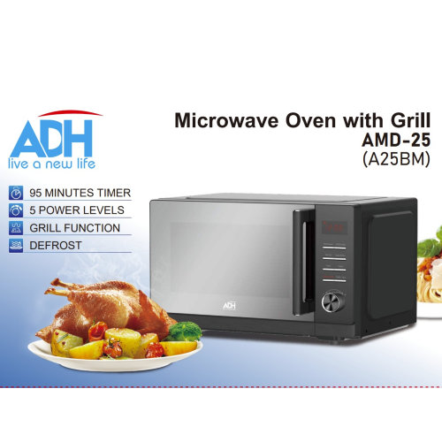 ADH Digital Microwave with Grill 25Litres A25BM