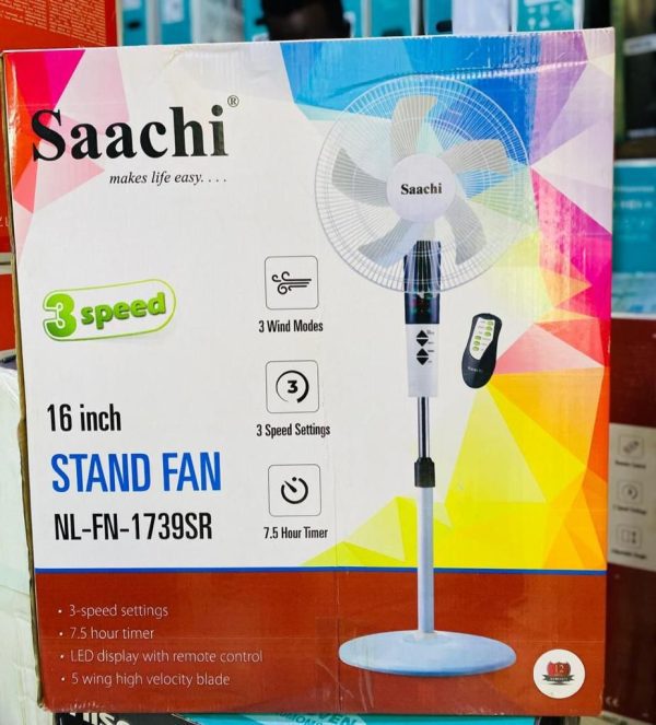 Saachi 16-inch Stand Fan With Remote