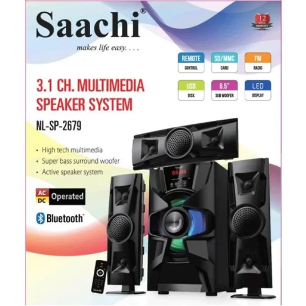Saachi 3.1CH Sub Woofer System Multi-Speaker Home Theatre System