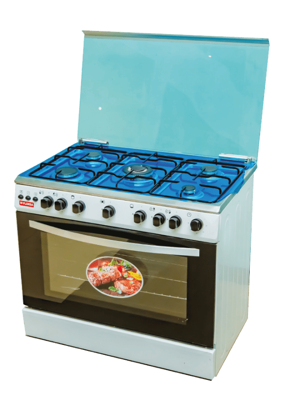 Florsa Full Gas Cooker With 5 Burners,Gas Oven ,90cmx60cm