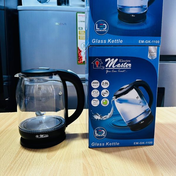 Electro Master 2L Electric Glass Kettle EM-GK1100