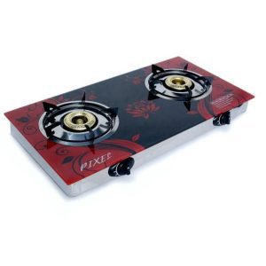 Pixel 2 Burner Tempered Glass Gas Stove