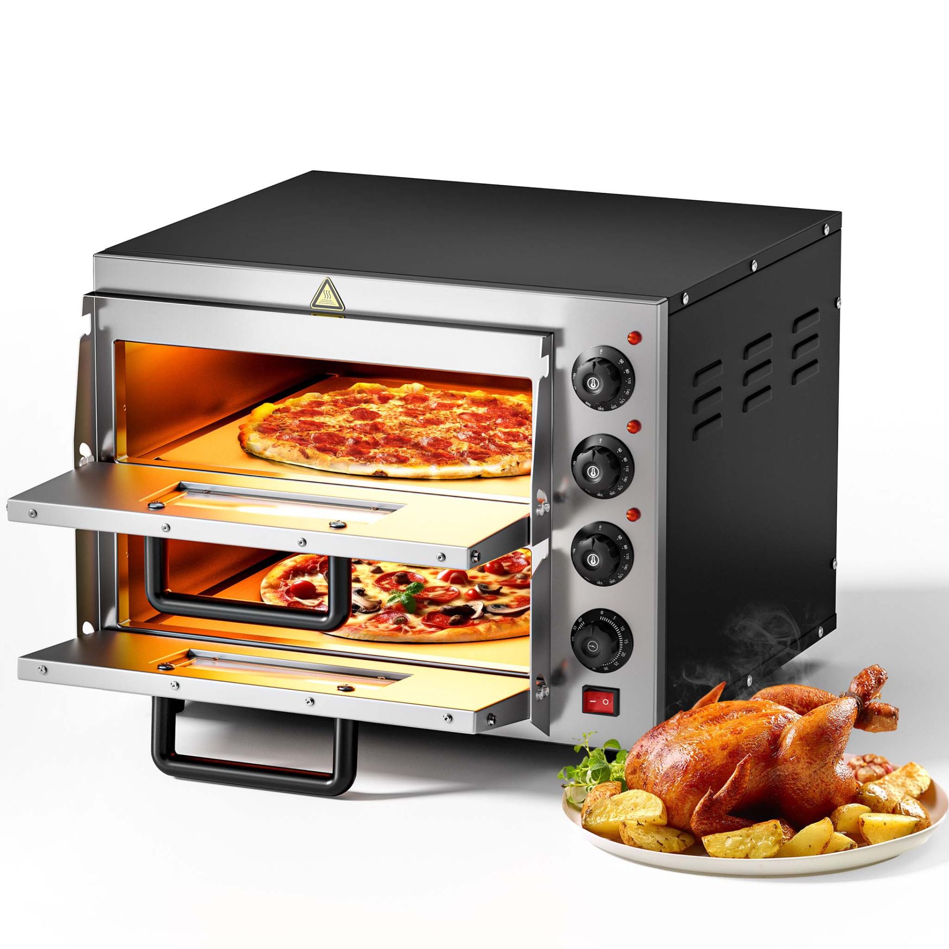 Professional Double Pizza Oven - Image 2
